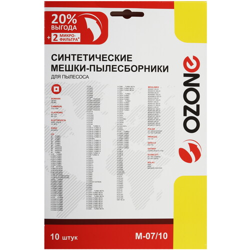 Купить Комплект пылесборник и фильтр Ozone M-07/10  9312888. Характеристики, отзывы и цены в Донецке