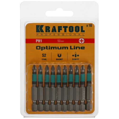 Купить Набор бит KRAFTOOL 26122-1-50-10  9108173. Характеристики, отзывы и цены в Донецке