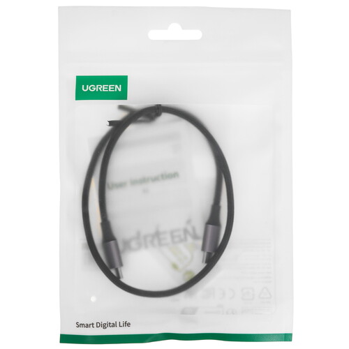 Купить Кабель круглый Ugreen USB Type-C - USB Type-C черный 0.5 м  5478789. Характеристики, отзывы и цены в Донецке