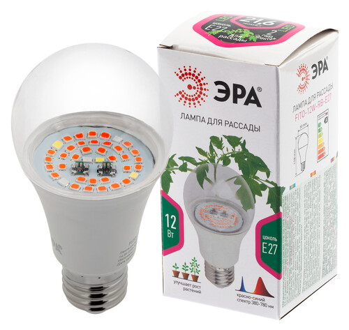 Купить Фитолампа ЭРА FITO-12W-RB-E27 розовый  9078783. Характеристики, отзывы и цены в Донецке
