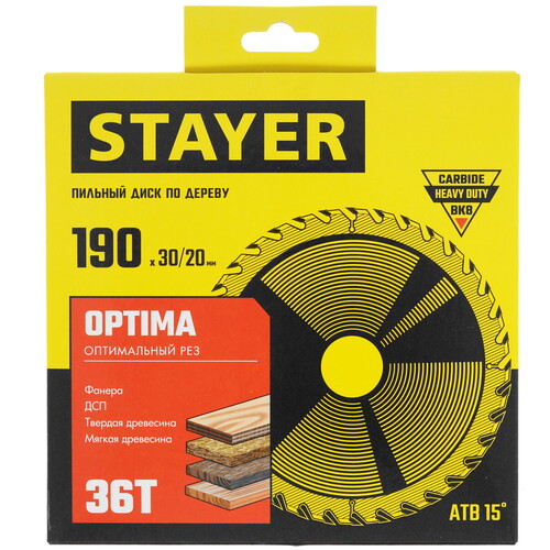 Купить Диск пильный STAYER 3681-190-30-36_z01  9123050. Характеристики, отзывы и цены в Донецке