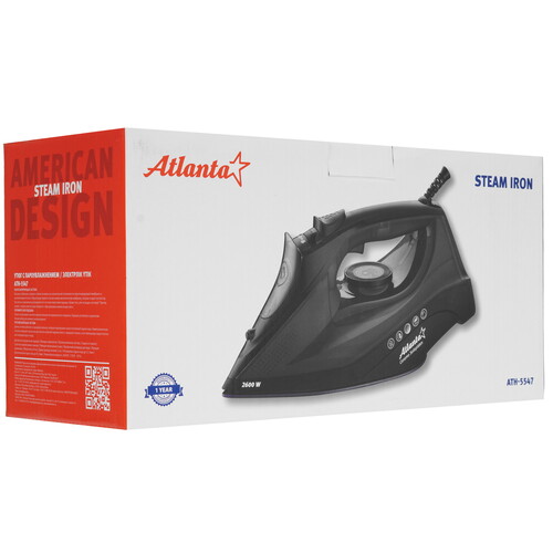Купить Утюг Atlanta ATH-5547 черный  9028384. Характеристики, отзывы и цены в Донецке