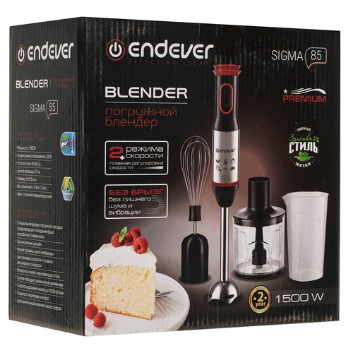 Купить Блендер погружной Endever Sigma-85 черный  9231020. Характеристики, отзывы и цены в Донецке
