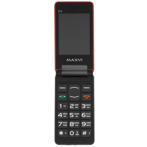 Купить Сотовый телефон Maxvi E9 красный/черный  9064649. Характеристики, отзывы и цены в Донецке