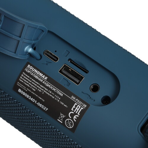 Купить Портативная колонка Soundmax SM-PS5019B, синий  9094733. Характеристики, отзывы и цены в Донецке
