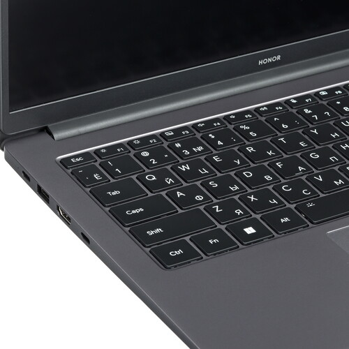 Купить 14" Ноутбук HONOR MagicBook X14 Plus 2025 5301ALWC/FRB-X серый  5608579. Характеристики, отзывы и цены в Донецке