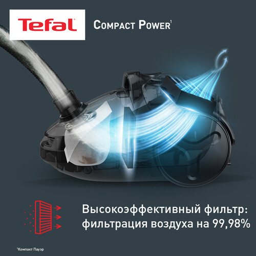 Купить Пылесос Tefal Compact Power TW3927EA белый  1333380. Характеристики, отзывы и цены в Донецке