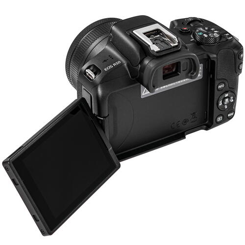 Купить Беззеркальный фотоаппарат Canon EOS R50 Kit 18-45 RF черный  5414492. Характеристики, отзывы и цены в Донецке