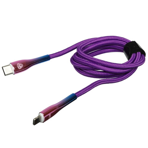 Купить Кабель круглый BY Lightning 8-pin - USB Type-C фиолетовый 1 м  5482115. Характеристики, отзывы и цены в Донецке