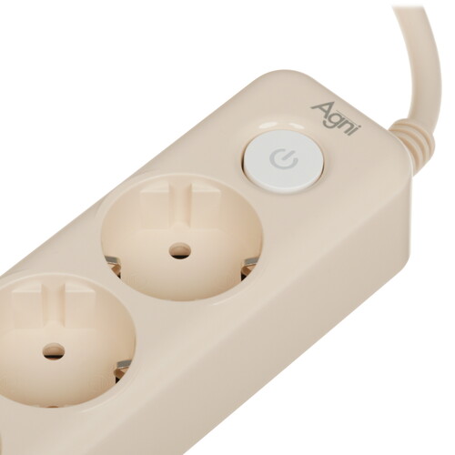 Купить Сетевой фильтр AGNI TP-FD5E бежевый  9289325. Характеристики, отзывы и цены в Донецке