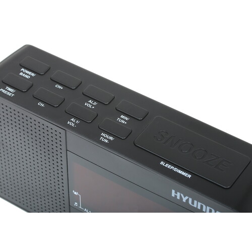 Купить Часы радиобудильник Hyundai H-RCL200 черный  1251335. Характеристики, отзывы и цены в Донецке