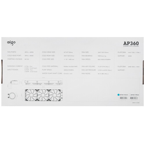 Купить Система охлаждения AIGO AP360 черная  5482453. Характеристики, отзывы и цены в Донецке