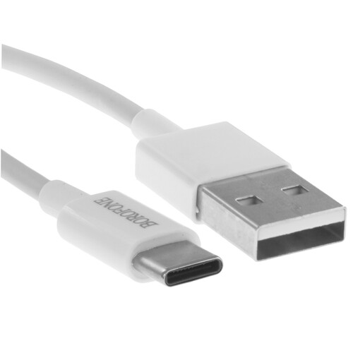 Купить Кабель круглый Borofone USB Type-C - USB 2.0 Type-A белый 1 м  9244410. Характеристики, отзывы и цены в Донецке