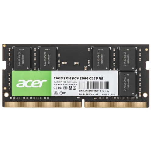 Купить Оперативная память SODIMM Acer SD100 [BL.9BWWA.209] 16 ГБ  5447171. Характеристики, отзывы и цены в Донецке