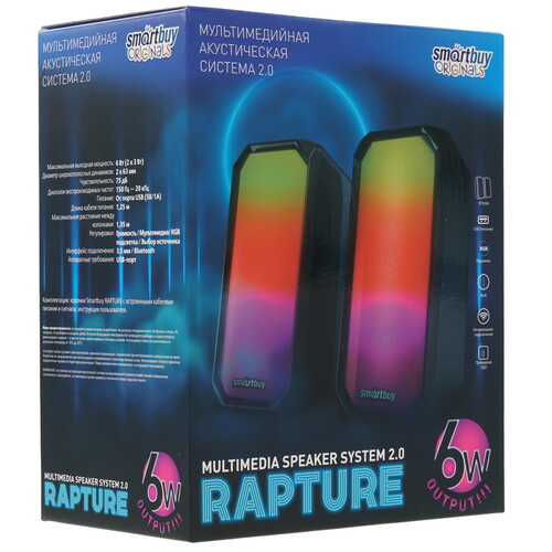 Купить Колонки SmartBuy RAPTURE черный  9923257. Характеристики, отзывы и цены в Донецке