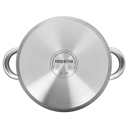 Купить Кастрюля Appetite Rondy SH07293 2.9 л 18 см серый  9294713. Характеристики, отзывы и цены в Донецке