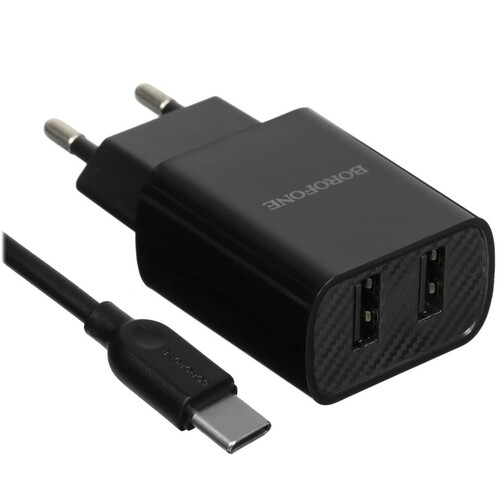 Купить Сетевое зарядное устройство Borofone BA53A черный  5474896. Характеристики, отзывы и цены в Донецке