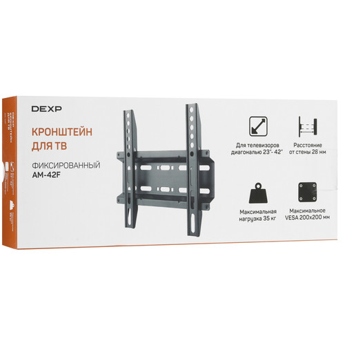 Купить Кронштейн для ТВ DEXP AM-42F черный  1137175. Характеристики, отзывы и цены в Донецке