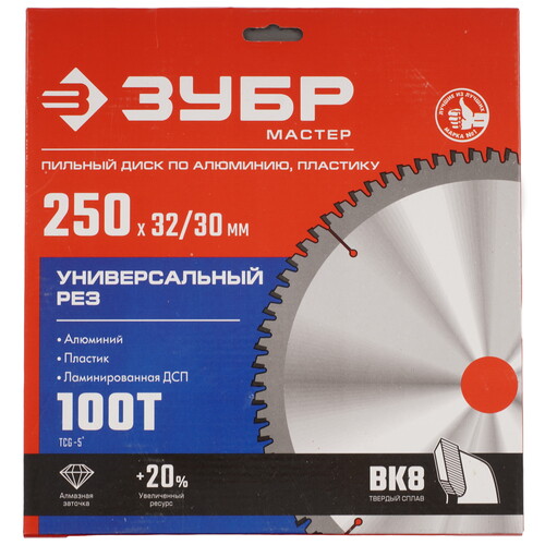 Купить Диск пильный ЗУБР Универсальный рез 36916-250-32-100_z01  9173797. Характеристики, отзывы и цены в Донецке