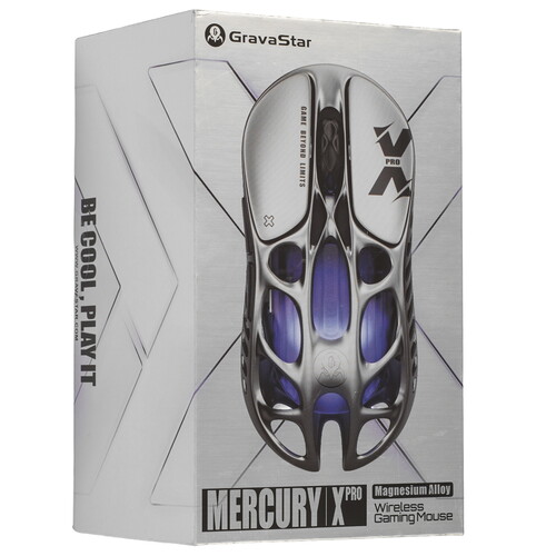 Купить Мышь беспроводная/проводная GravaStar Mercury X Pro Interstellar Silver  9276746. Характеристики, отзывы и цены в Донецке