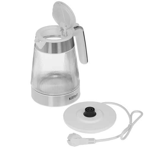Купить Электрочайник Kitfort КТ-6682 белый  9212784. Характеристики, отзывы и цены в Донецке