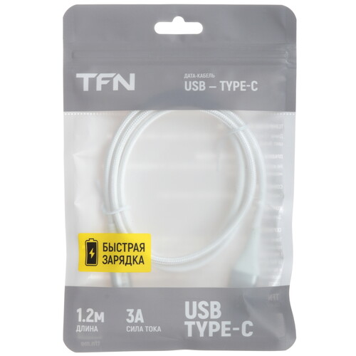 Купить Кабель круглый TFN USB Type-C - USB 2.0 Type-A белый 1.2 м  5616513. Характеристики, отзывы и цены в Донецке