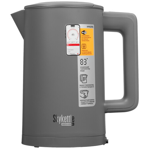Купить Электрочайник Redmond SkyKettle KM231S серый  9131478. Характеристики, отзывы и цены в Донецке