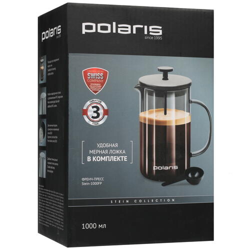 Купить Френч-пресс Polaris Stein-1000FP серый  5435578. Характеристики, отзывы и цены в Донецке