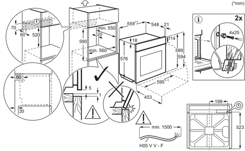 Купить Электрический духовой шкаф Electrolux EOD5F71X серебристый  9222933. Характеристики, отзывы и цены в Донецке