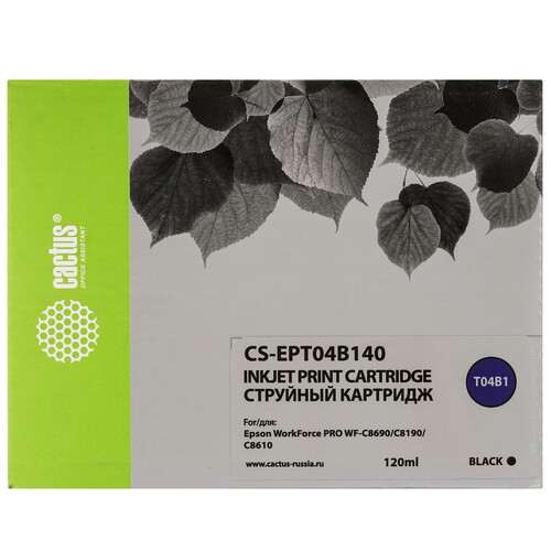 Купить Картридж Cactus CS-EPT04B140 черный  9065606. Характеристики, отзывы и цены в Донецке