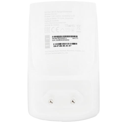 Купить Усилитель беспроводного сигнала TP-LINK RE220  8194198. Характеристики, отзывы и цены в Донецке