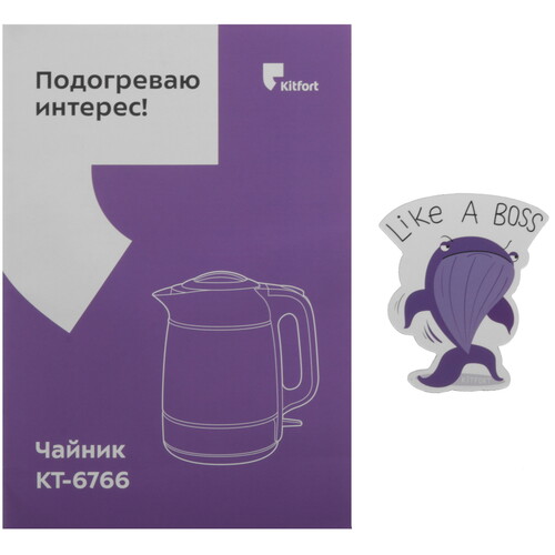 Купить Электрочайник Kitfort КТ-6766 серый  9267936. Характеристики, отзывы и цены в Донецке