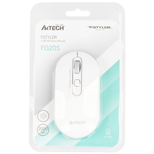 Купить Мышь беспроводная A4Tech Fstyler FG20S  9188990. Характеристики, отзывы и цены в Донецке