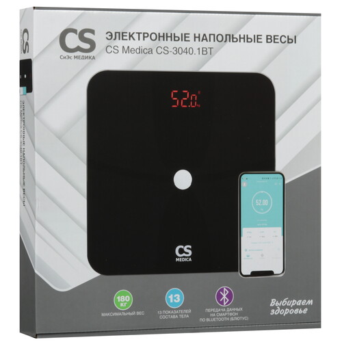 Купить Весы CS Medica CS-3040.1BT черный  9163279. Характеристики, отзывы и цены в Донецке