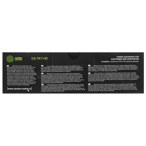 Купить Картридж лазерный Cactus CS-TK1140 черный, с чипом  7937153. Характеристики, отзывы и цены в Донецке