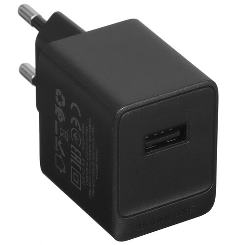 Купить Сетевое зарядное устройство Borofone BAS11A черный  5474716. Характеристики, отзывы и цены в Донецке