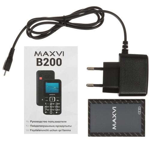 Купить Сотовый телефон Maxvi B200 черный  9945415. Характеристики, отзывы и цены в Донецке