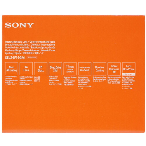 Купить Объектив Sony FE 24mm f/1.4 GM  5072717. Характеристики, отзывы и цены в Донецке