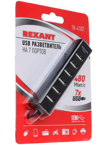 Купить USB-разветвитель Rexant 18-4107  1157635. Характеристики, отзывы и цены в Донецке