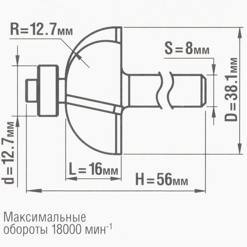 Купить Фреза ЗУБР 28702-38.1  5306751. Характеристики, отзывы и цены в Донецке
