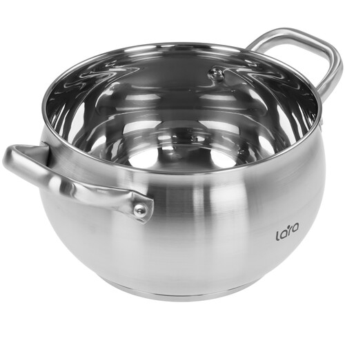 Купить Кастрюля Lara Токио LR02-263 4.1 л 20 см серебристый  9137079. Характеристики, отзывы и цены в Донецке
