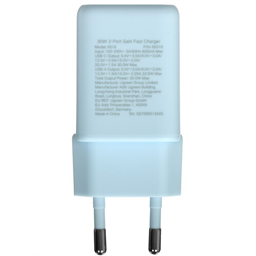 Купить Сетевое зарядное устройство Ugreen X516 голубой  9282981. Характеристики, отзывы и цены в Донецке
