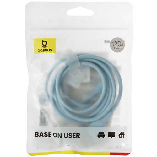 Купить Кабель круглый Baseus Lightning 8-pin - USB 2.0 Type-A голубой 1.2 м  9260742. Характеристики, отзывы и цены в Донецке