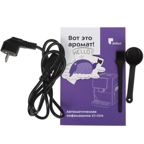 Купить Кофемашина автоматическая Kitfort КТ-7374 черный  9060036. Характеристики, отзывы и цены в Донецке