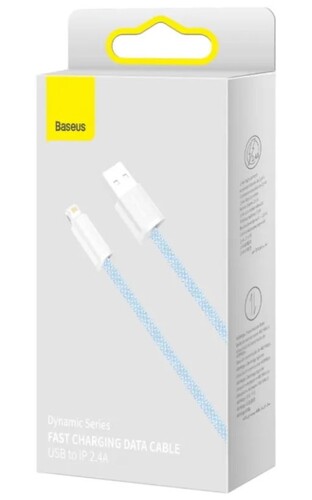 Купить Кабель круглый Baseus Lightning 8-pin - USB 2.0 Type-A голубой 2 м  9260682. Характеристики, отзывы и цены в Донецке