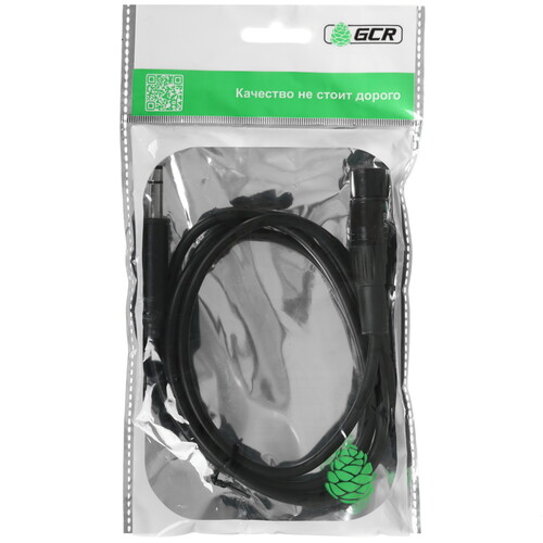 Купить Кабель   GCR XLR - jack 6.3 мм черный  9290075. Характеристики, отзывы и цены в Донецке
