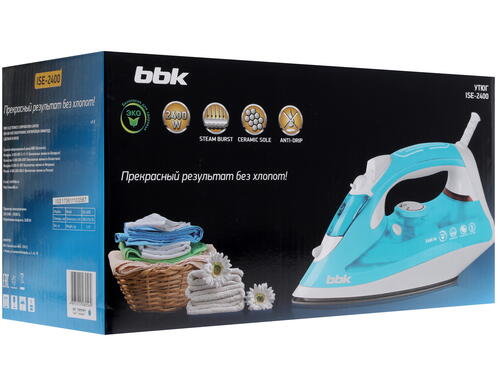 Купить Утюг BBK ISE-2400 голубой  1186538. Характеристики, отзывы и цены в Донецке
