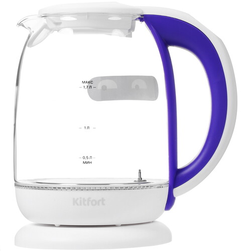 Купить Электрочайник Kitfort KT-6140-1 фиолетовый  5343948. Характеристики, отзывы и цены в Донецке
