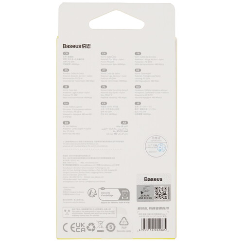 Купить Кабель круглый Baseus Lightning 8-pin - USB Type-C фиолетовый 1 м  9167184. Характеристики, отзывы и цены в Донецке
