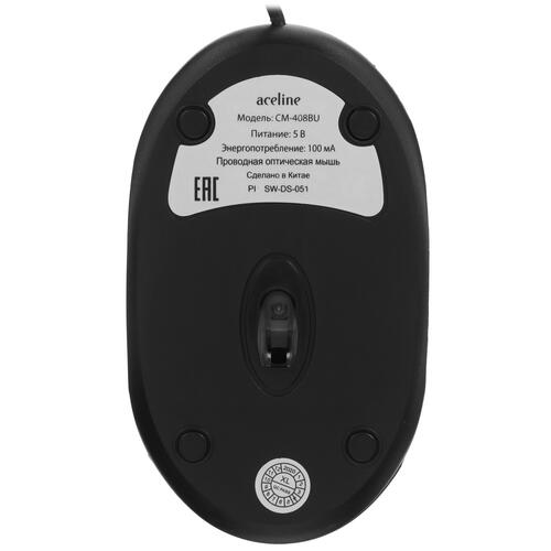 Купить Мышь проводная Aceline CM-408BU  черный  1359448. Характеристики, отзывы и цены в Донецке